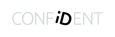 confident logo boja crno bijeli